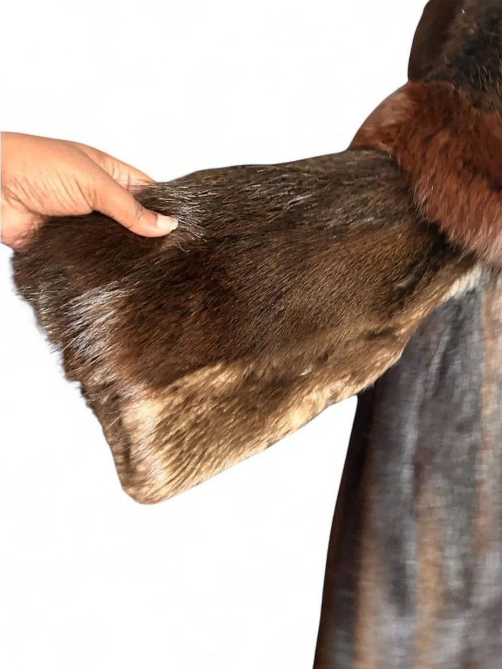 Fur Coat Vintage Long Hair Beaver Fox Shawl Collar Après Ski 80s Glam Plush Shag
